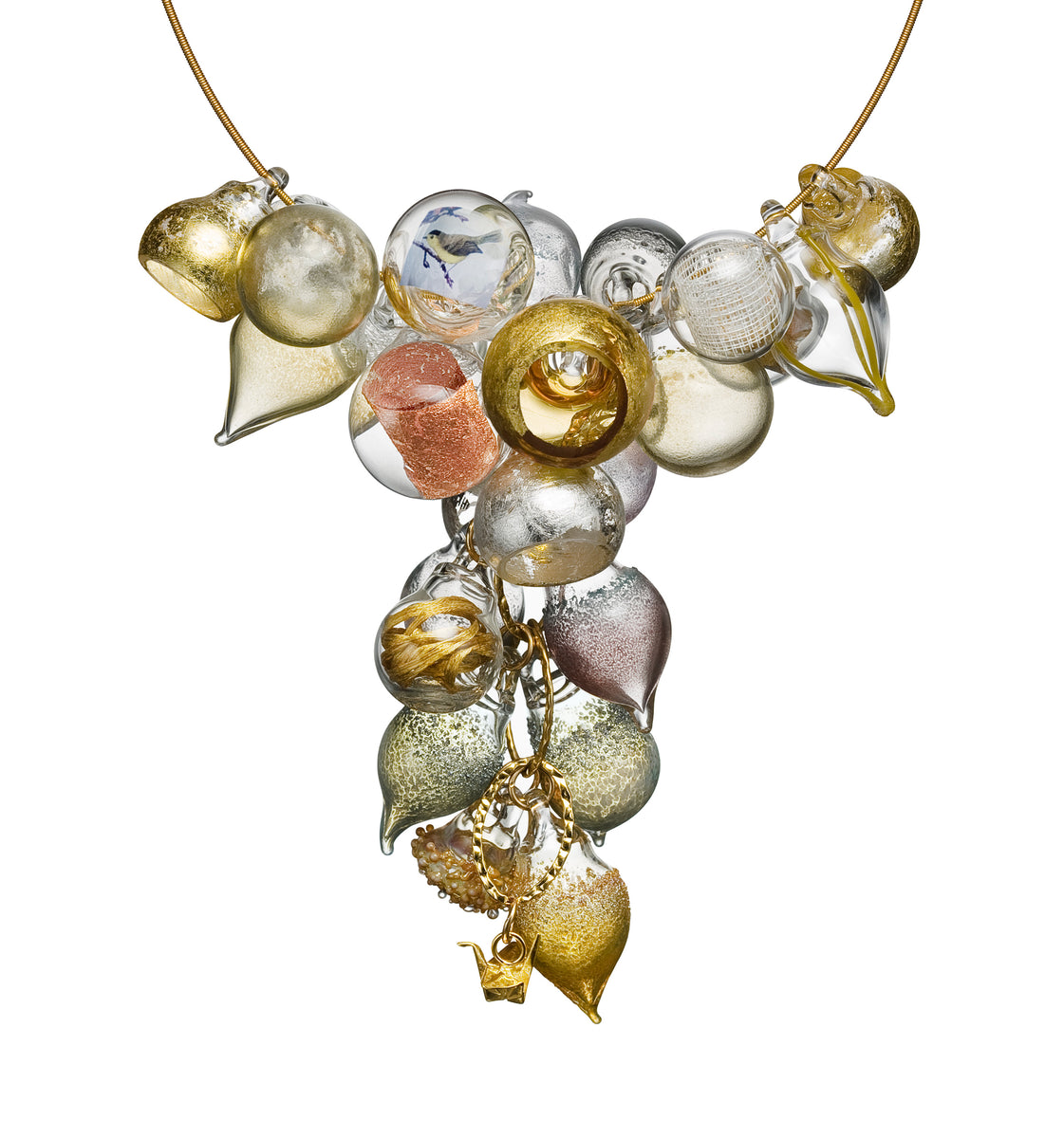 Art glass bubble jewelry Made of pirex by melissa schmidt Melissa